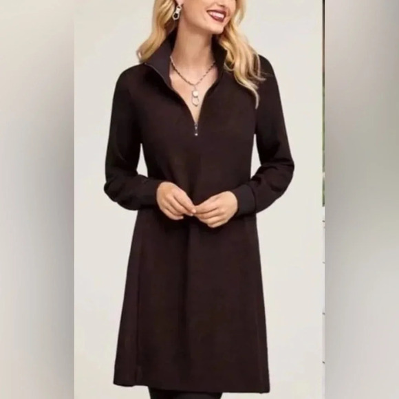 Cabi Cuddle Long Sleeve Zip Up Dress - Style 4215 - Fall 2021 - Size Medium - Picture 1 of 7